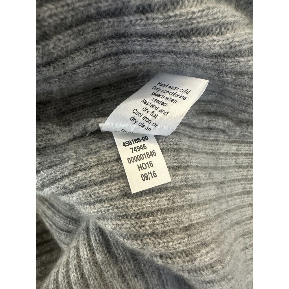 Athleta Cashmere Cascade Sweater Cowl Neck Light Grey Heather Oversized Size XXS - Picture 8 of 12